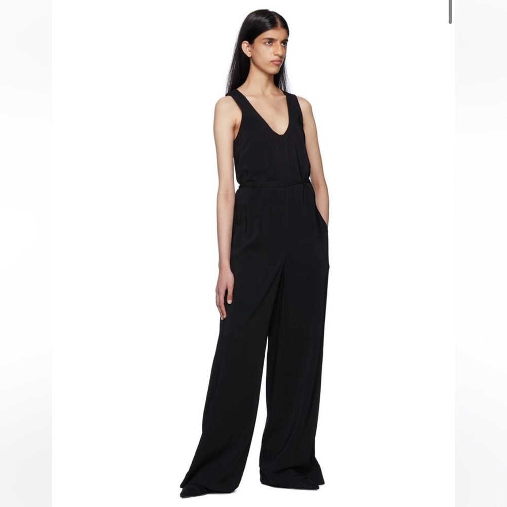 CO Sleeveless Wide-Leg Drawstring Jumpsuit